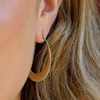 Crescent Gold Hoop Earrings