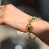 18k Gold Jade Loop Bracelet