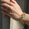 18k Gold Jade Loop Bracelet