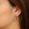 Alfia Hoop Gold Earrings