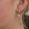 Petal Pave Lever Back Earrings