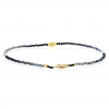 Blue Ombre Sapphire 18k Gold Beaded Bracelet