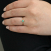 Small Oval Emerald 14k Gold Ring