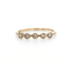 14k Yellow Gold Five Brown Diamond Band Ring