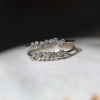 White Gold Double Row White Diamond Ring