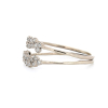 White Gold Double Row White Diamond Ring