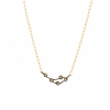 Yellow Gold Five Diamond Necklace