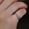 White Gold Wide Diamond Band Ring