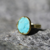 Rough Turquoise Gold Ring