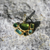 Green Tourmaline Mosaic Pendant (no chain)