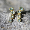 Mixed Faceted Aquamarine Post Stud Earrings