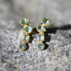 Mixed Faceted Aquamarine Post Stud Earrings