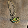 Green Tourmaline Mosaic Pendant (no chain)