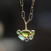 Green Tourmaline Mosaic Pendant (no chain)