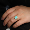 Rough Turquoise Gold Ring