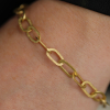 18k Yellow Gold Rolled Oval Link Bracelet