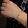 18k Yellow Gold Rolled Oval Link Bracelet