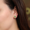 Emerald Crystal Post Stud Earrings