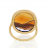 Landscape Agate 18k Yellow Gold Ring
