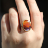 Landscape Agate 18k Yellow Gold Ring