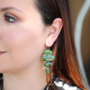 Oval Jade Totem Earrings