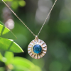 Kyanite Jelly Fish Gold Necklace