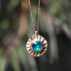 Kyanite Jelly Fish Gold Necklace