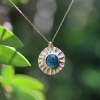 Kyanite Jelly Fish Gold Necklace