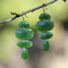 Oval Jade Totem Earrings