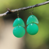 Chrysoprase Tiny Arp Earrings