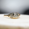 Vintage 14k Yellow Gold Diamond Ring with 18k White Gold