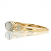 Vintage Mixed 18k White Gold and 14k Yellow Gold Diamond Ring
