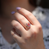 Antique Horse Shoe Ruby and Diamond Ring