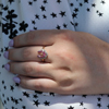 Antique Horse Shoe Ruby and Diamond Ring