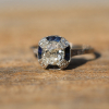 Platinum Diamond and Sapphire Vintage Ring