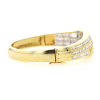 Gold Diamond Baguette Bangle Bracelet