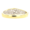 Gold Diamond Baguette Bangle Bracelet