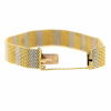 White and Yellow Gold Vintage Woven Mesh Bracelet
