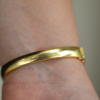 Gold Diamond Baguette Bangle Bracelet