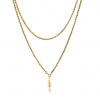Long Guard Gold Chain with Dog Clip