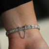 Vintage Platinum Diamond Link Bracelet