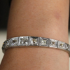 Vintage Platinum Diamond Link Bracelet