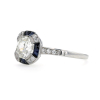 Platinum Diamond and Sapphire Vintage Ring