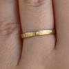 Yellow Gold Hammered 8 Diamond Band Ring