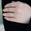 Colorless 18k Gold Oval Diamond Ring