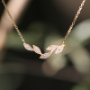Diamond Leaf 18k Gold Necklace