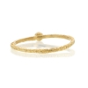 Etched Gold Band with Single Diamond