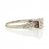 White Gold Solitaire Diamond Vintage Ring