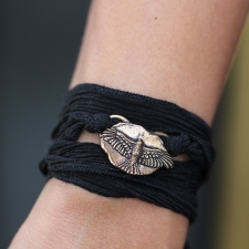 Bronze Eagle Silk Charm Bracelet