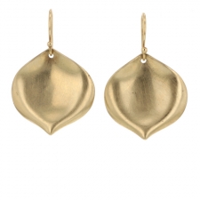 Medium Rose Petal 10k Gold Earrings